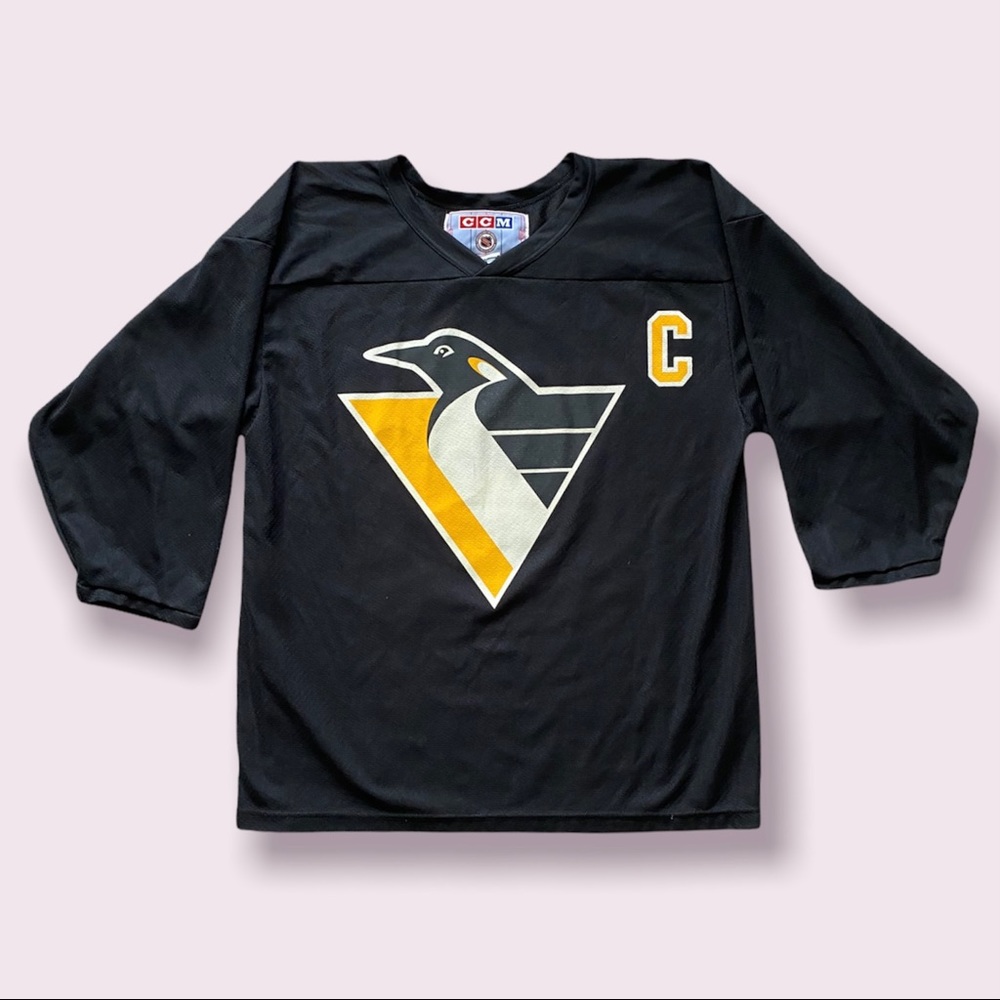 VINTAGE 90s MARIO LEMIEUX PITTSBURGH PENGUINS NHL PRACTICE JERSEY